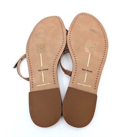 Dolce Vita Wink Toe-Ring Slide Flat Sandals Saddle Leather Size US8.5 EU39 - Picture 8 of 12